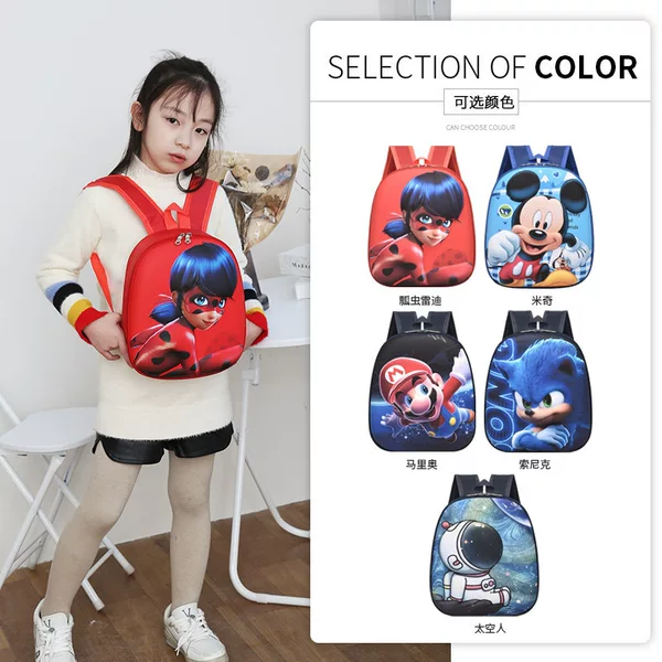 Wholesale New 3D Eggshell Schoolbags for Children, Kindergarten Backpacks for Boys and Girls, Lightweight and Burden-Reducing Backpacks