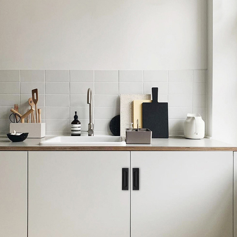 不鏽鋼拉手內嵌式隱形對裝式暗拉手移門櫃門拉手扣手門抽屜暗扣手