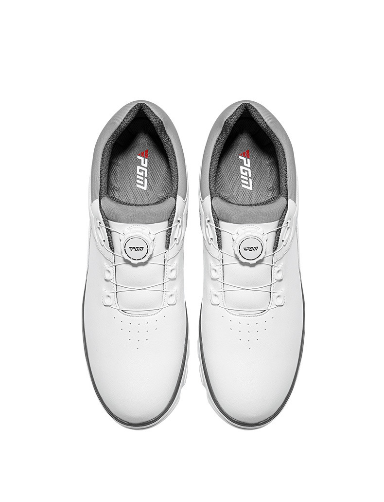 Giày golf PGM nam chống thấm nước, đế núm vặn chống trượt — XZ279-Trắng Xám chi tiết 15