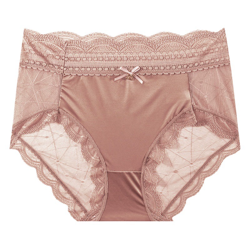 Женские бесшовные термобельевые трусы с высокой талией, кружевными вставками, атласной подкладкой, эффектом подтягивания живота и быстрой сушкой.