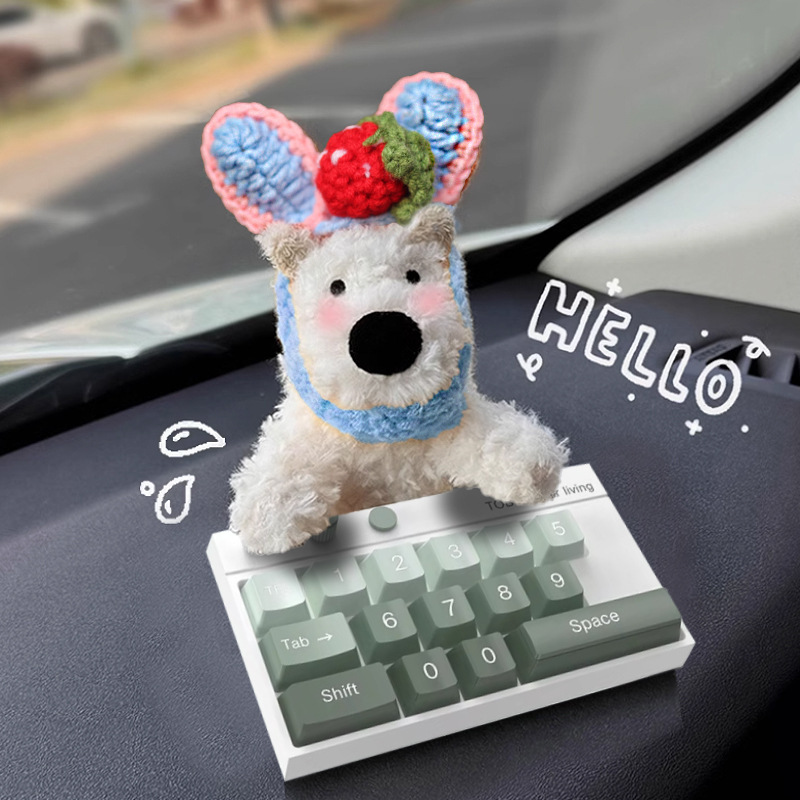 Tarjeta de estacionamiento temporal del automóvil lindo West Highland Puppy Keyboard Teléfono del automóvil Número de matrícula Decoración del automóvil Mover el automóvil