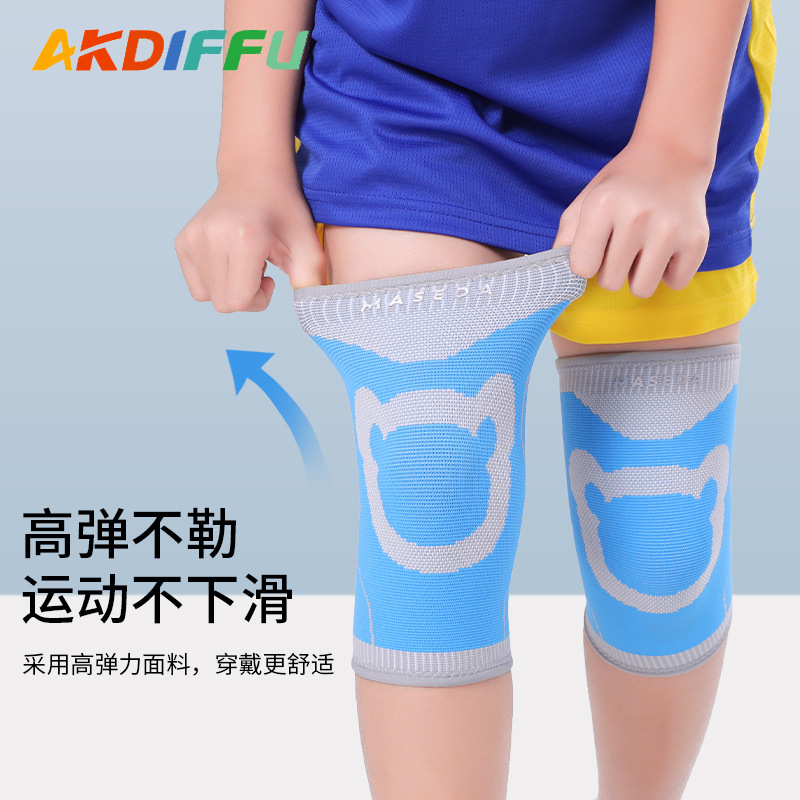Nuevas rodilleras para niños entrenamiento de baloncesto profesional rodilleras transpirables cubierta baloncesto anti-caída equipo de protección deportiva para estudiantes de primaria