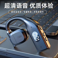 B02回転式ワイヤレスBluetoothイヤホン、電池残量表示、耳掛け式、非インイヤー型、外付け、長時間バッテリー、Bluetooth5.3