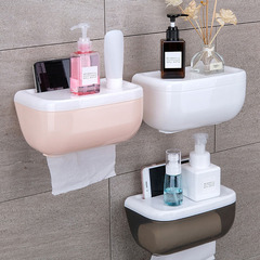 紙巾盒工廠直銷 衛生間廁所紙巾盒免打孔防水衛生紙置物架