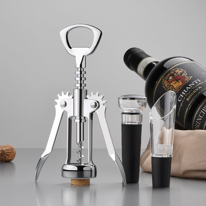[수동] 날개형 병따개 + 와인 푸어러 + 와인 스토퍼