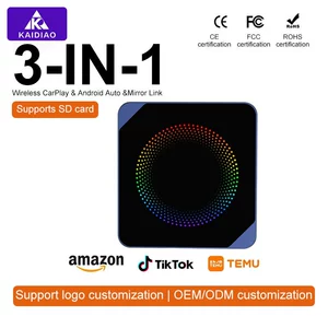 Al012 simli-simsiz üç-birində AIBOX CarPlay ağıllı qutu