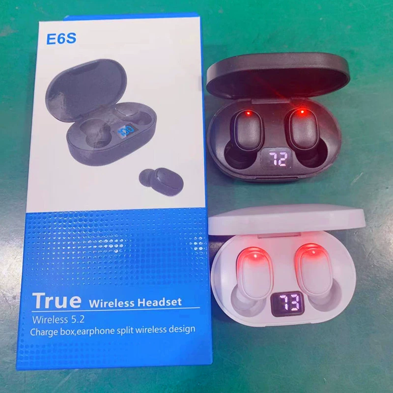 Wireless Earbuds (6S / E7), Bluetooth 5.0, ABS, 35mAh earbuds + 200mAh charging case