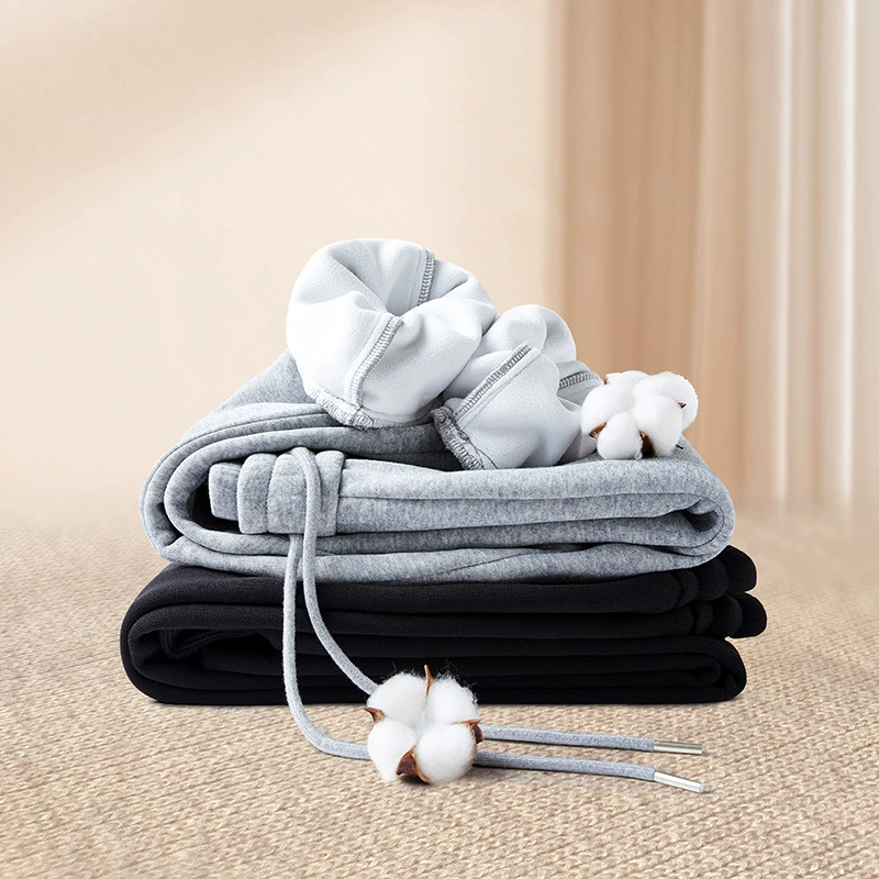 Зимние мужские повседневные брюки 2024 года пара свободных брюк с бархатными толстыми девятиукороченные штаны для студентов антибактериальные брюки