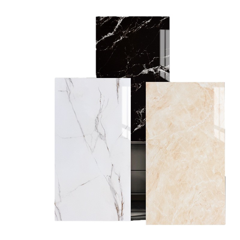 azulejos imitados mármol pegatinas de pared PVC placa de aluminio y plástico decoración papel pintado impermeable a prueba de humedad papel pintado autoadhesivo pegatinas de cocina
