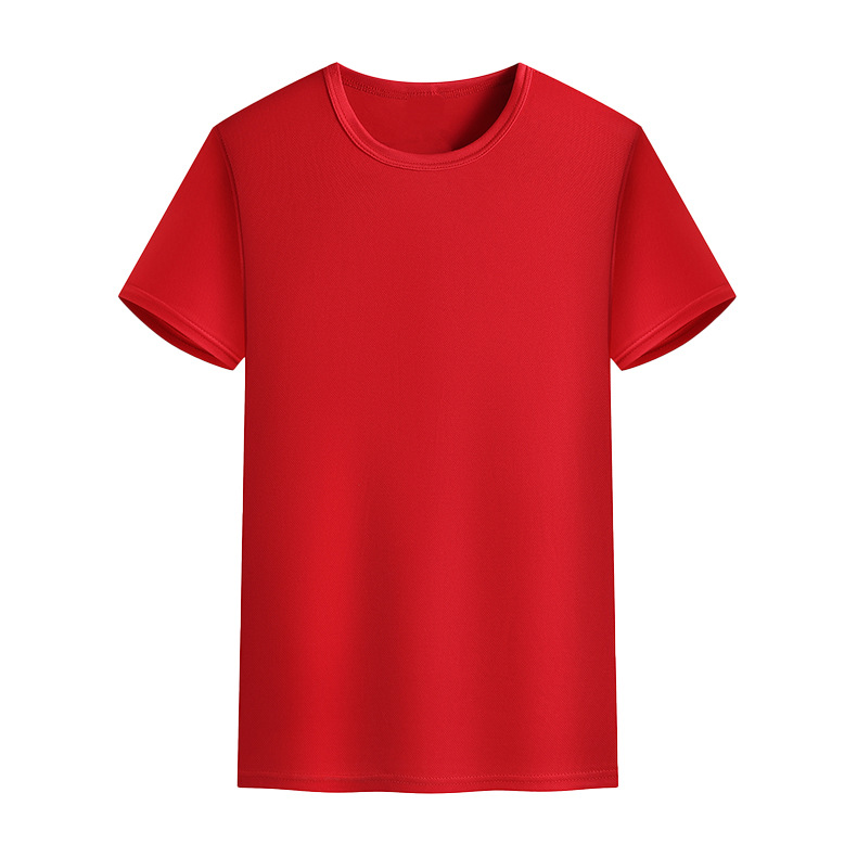 Uniforme de clase de deportes de cuello redondo Uniforme de equipo Uniforme de grupo Camisa publicitaria Camisa electoral Camiseta de manga corta de secado rápido Ropa de trabajo personalizada