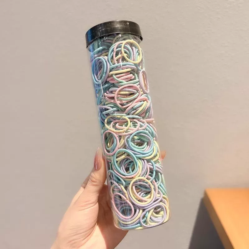 Черная одноразовая эластичная резинка для волос, детский аксессуар