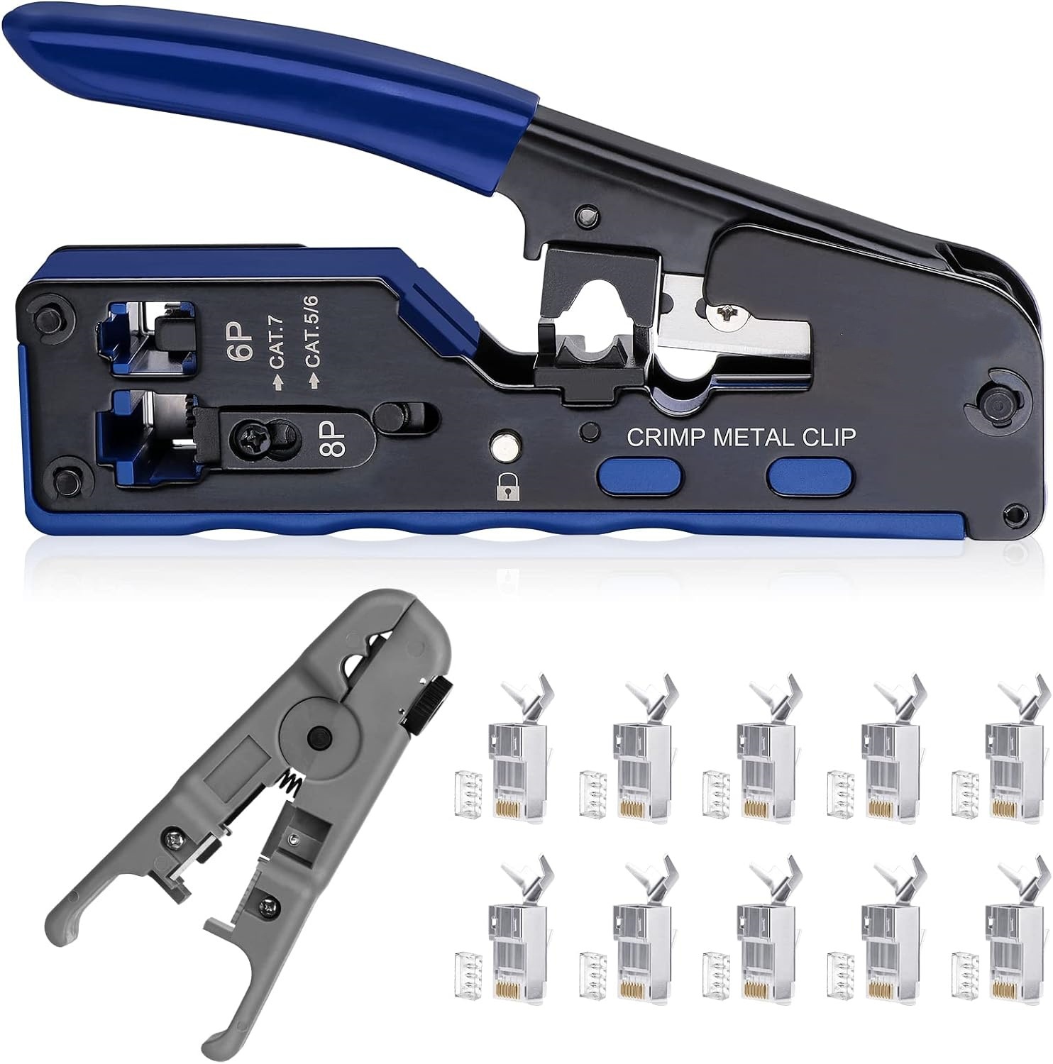 Traje de herramientas domésticas transfronterizas multi-función de red que prensa Alicates de alambre prueba de reparación hoja de desmontaje alicates de agua