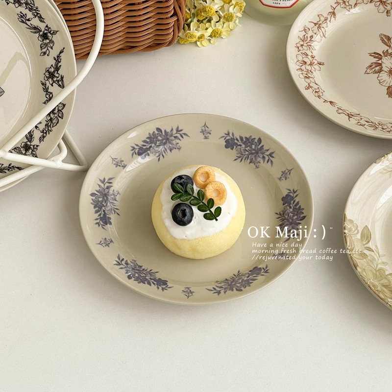 Beautiful Dinner Plate Ceramic Vintage Plate High-grade Household 6-inch Small Plate French Dessert Plate Exquisite Dim & Sum Plate Beautiful Dinner Plate Ceramic Vintage Plate High-grade Household 6-inch Small Plate French Dessert Plate Exquisite Dim & Sum Plate