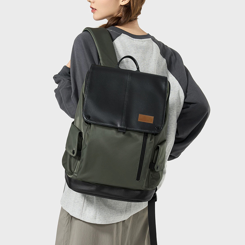 Mochila de moda de color contraste de alta capacidad de 16 pulgadas bolsas de computadora mochila de ocio al aire libre para hombres y mujeres soporte LOGO personalizado