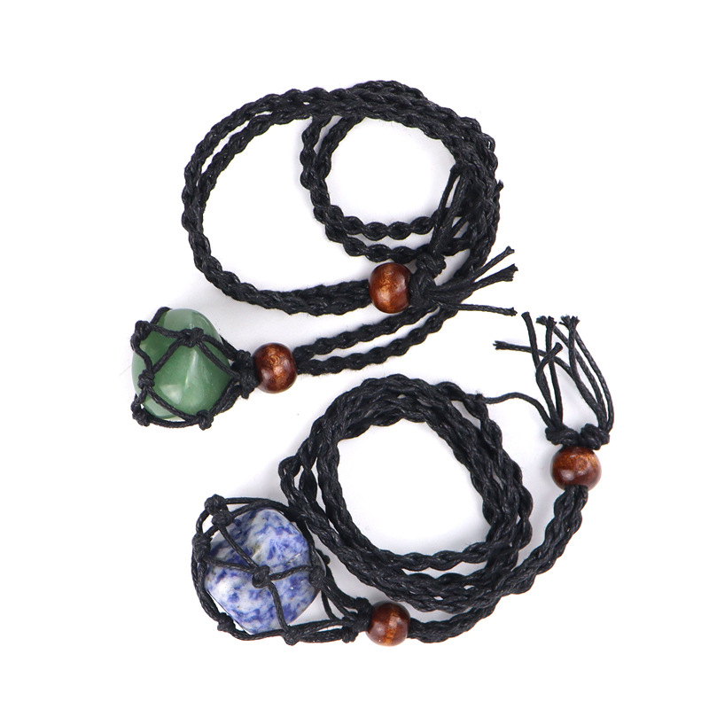 20g Weight Natural Stone Inlay Material Pendant Necklace Classification 1 Piece Quantity Wedding Occasion Crystal Material Geometric Pattern Women'S Gender Handmade Design Ethnic Style Style Ethnic Style Geometric Crystal Handmade Natural Stone Pendant Necklace 1 Piece 无