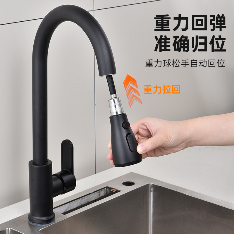 Fabricante de grifos de extracción de cocina al por mayor frío y calor dos en uno, fregadero extendido a prueba de salpicaduras para el hogar, fregadero para lavar verduras