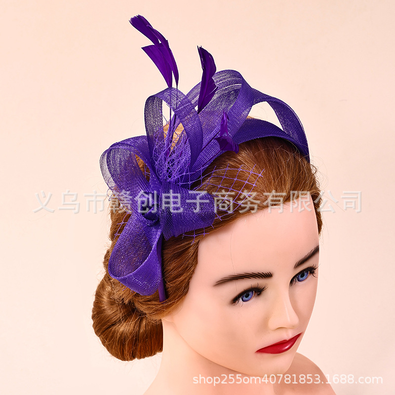 Amazon's New Headband, Mesh Feather Headband, Retro, Elegant and Versatile Headband, Hair Accessories, Party Performance Headband