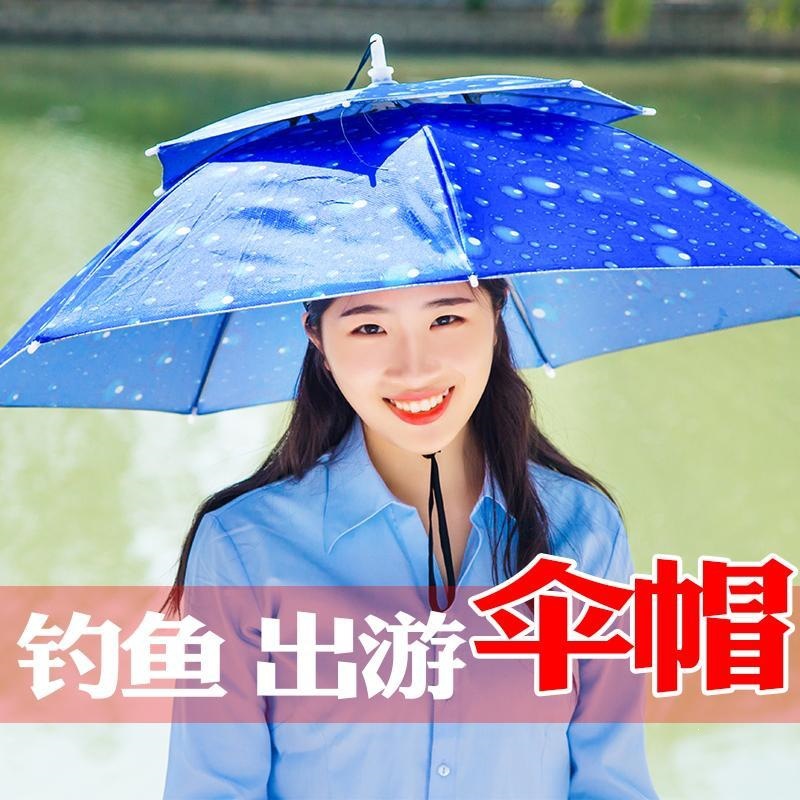 Large Umbrella Hat for Sun Protection and Rain Protection, Foldable Fishing Umbrella Hat, Sun Protection Fishing Umbrella for the Head