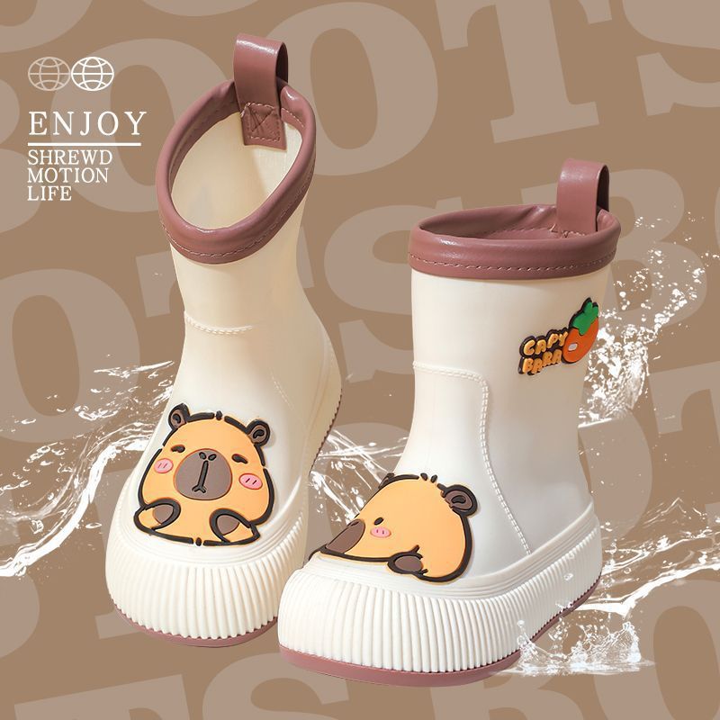 Zapatos de lluvia 2026 nuevos zapatos de agua de moda para mujeres padres e hijos de tubo corto antideslizante a prueba de agua y desgaste, zapatos de goma de lluvia image 5