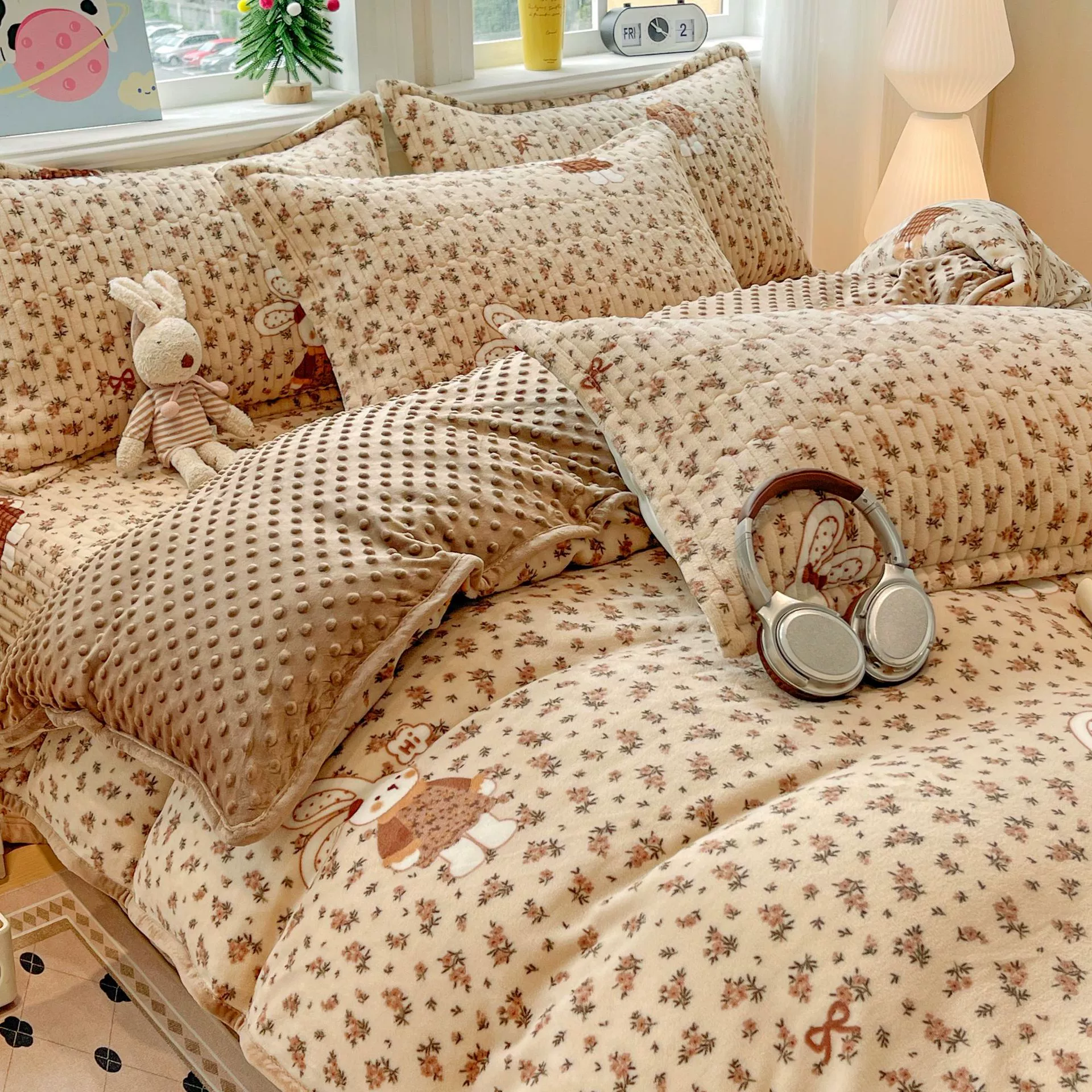 Warm set, sheet, duvet cover, bedspread, 4 piece set
