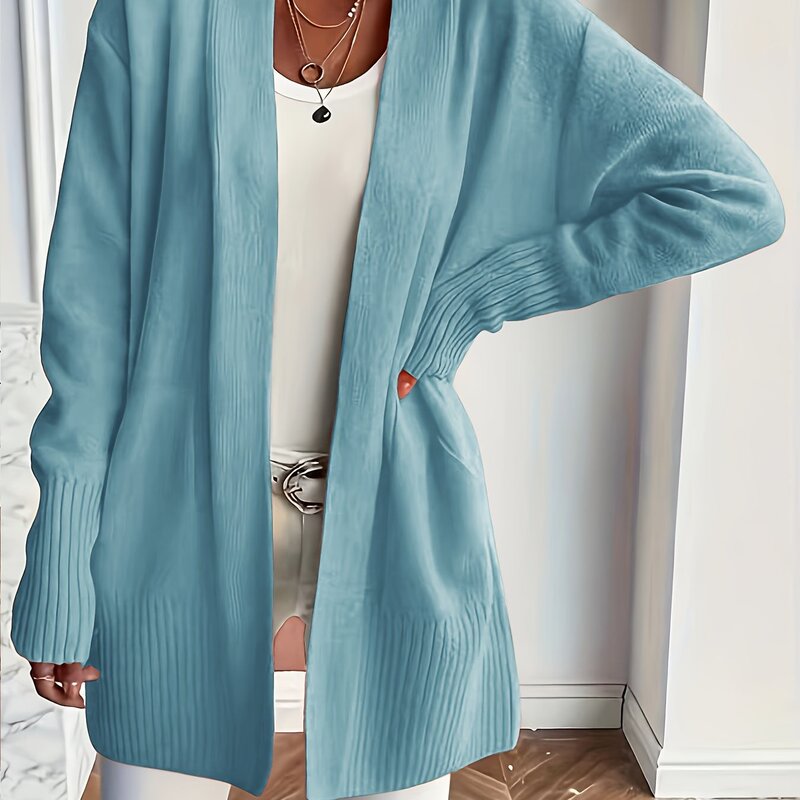 【Cozy Cardigan】Cozy Yellow レディース ニットカーディガン |   ロング|undefined
