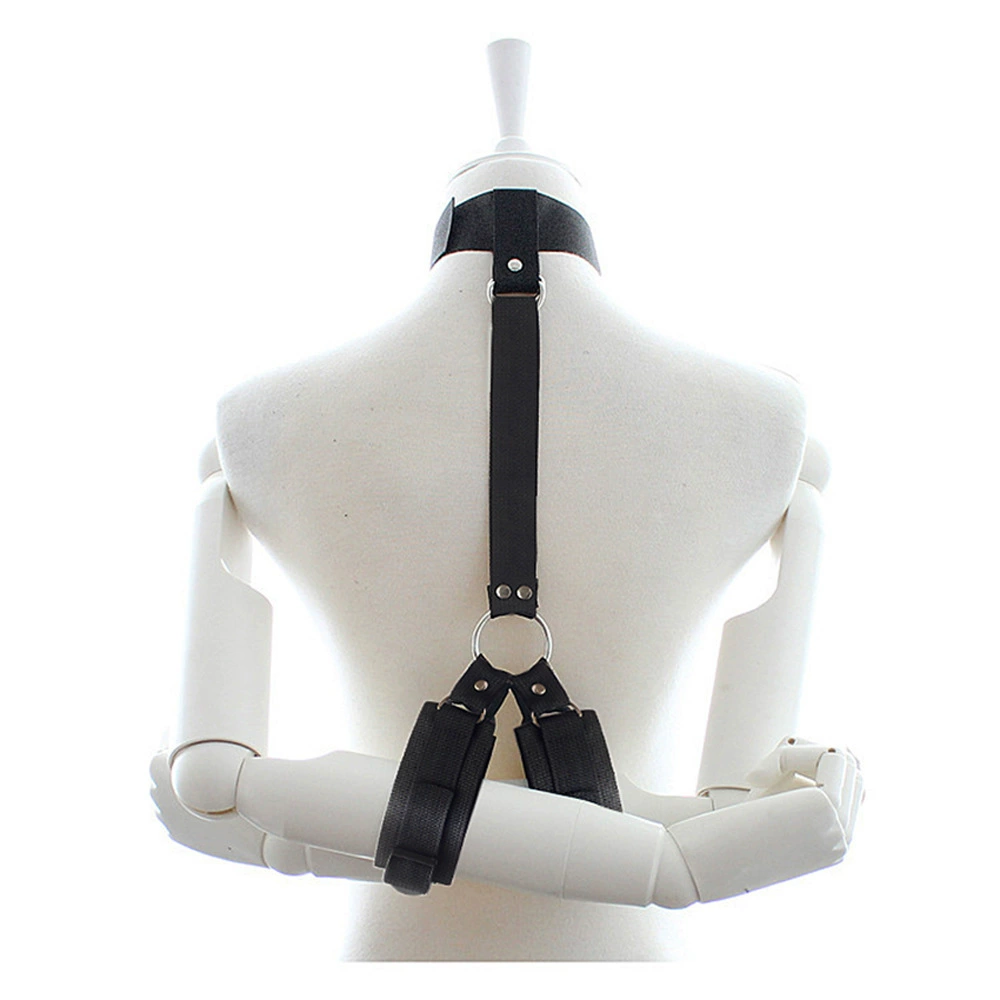 Backhand Restraint Set — Gag Ball, Handcuffs & Nipple Clips, Adjustable Straps, Soft Pad