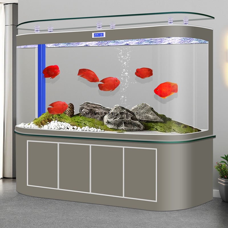 2025新款超大型底滤鱼缸客厅家用生态免换水大鱼缸过滤制氧一体机