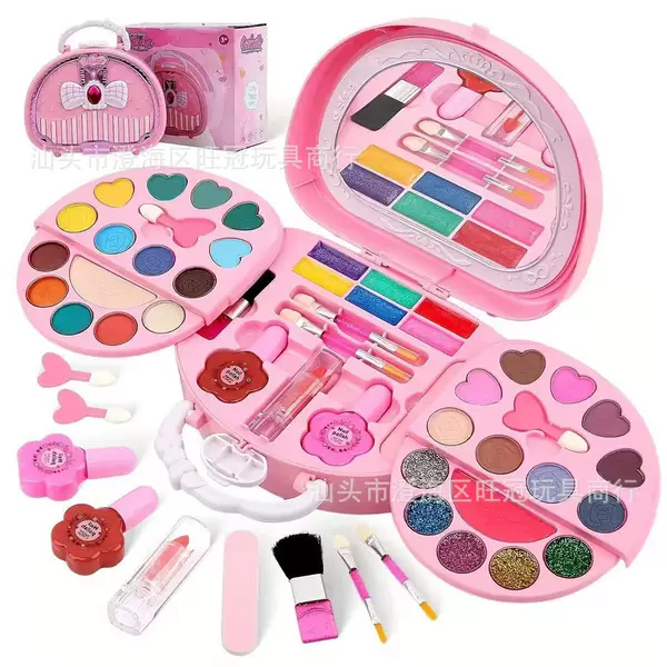 Cross-Border Hot-Selling Girls' Chanel-Style Beauty Makeup Toy Set, Children's Pretend Play Makeup Storage Handbag