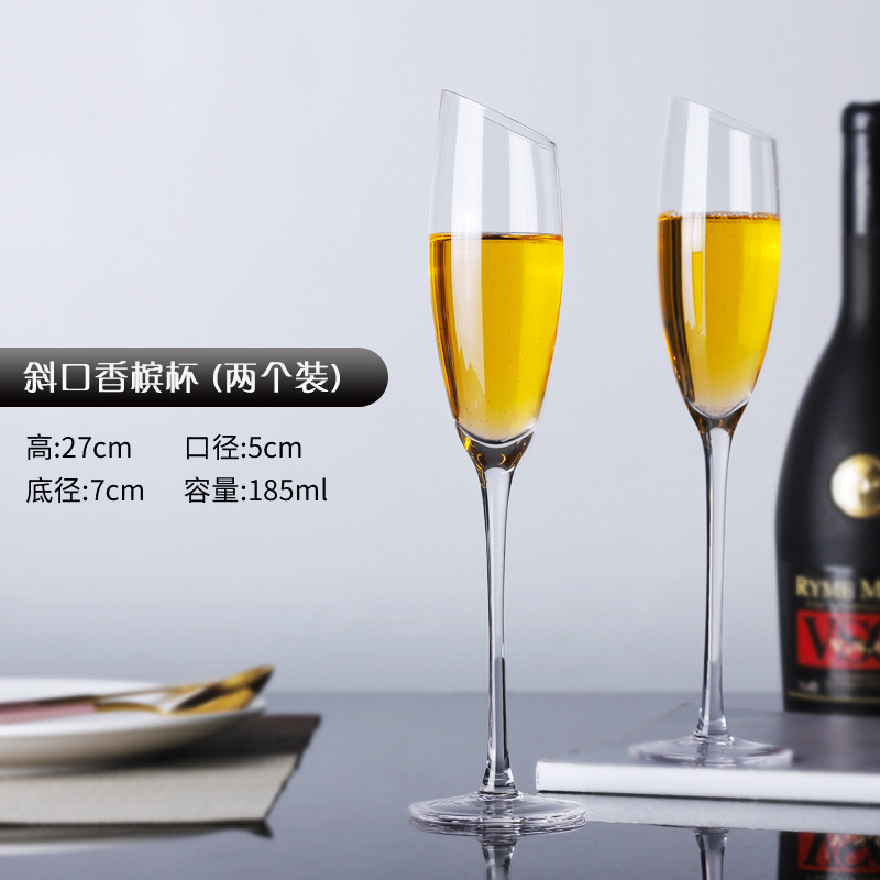 Dos copas de champán oblicuas 185ml