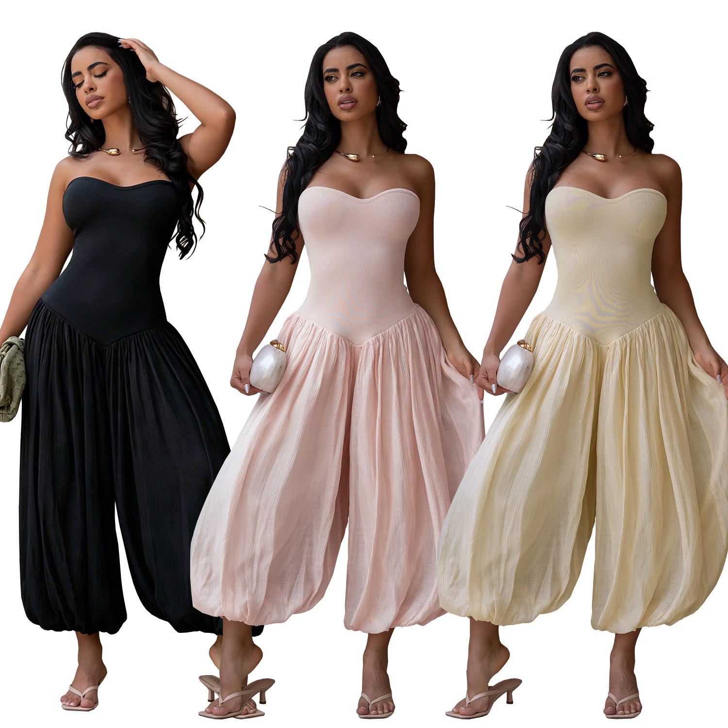 C7717 Aliexpress transfronterizo Amazon Europa y América de moda moda femenina temperamento sexy pechos delgados de moda monjeles