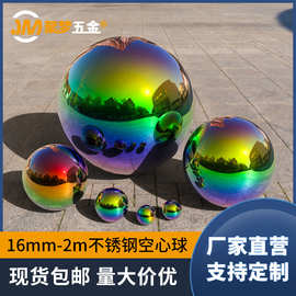 不锈钢空心圆球 彩色吊顶游乐场橱窗圣诞节商场美陈装饰金属圆球