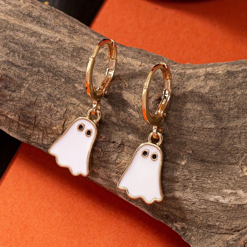 ヨーロッパとアメリカのクロスボーダーレディースハロウィンファッションさまざまなシンプルなニッチデザイン新しいゴーストイヤリングパーティーパーティー|undefined