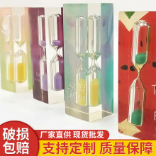厂家注塑水晶胶沙漏家居客厅装饰创意礼品摆件计时器1/3分钟批发