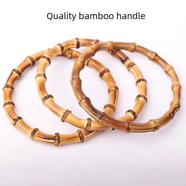 Rough Round Bamboo Handle, Bamboo Handle, DIY Handmade Gift Box Door Hanger, Carrying Ring, Wooden Bamboo Ring, Bamboo Joint Handle