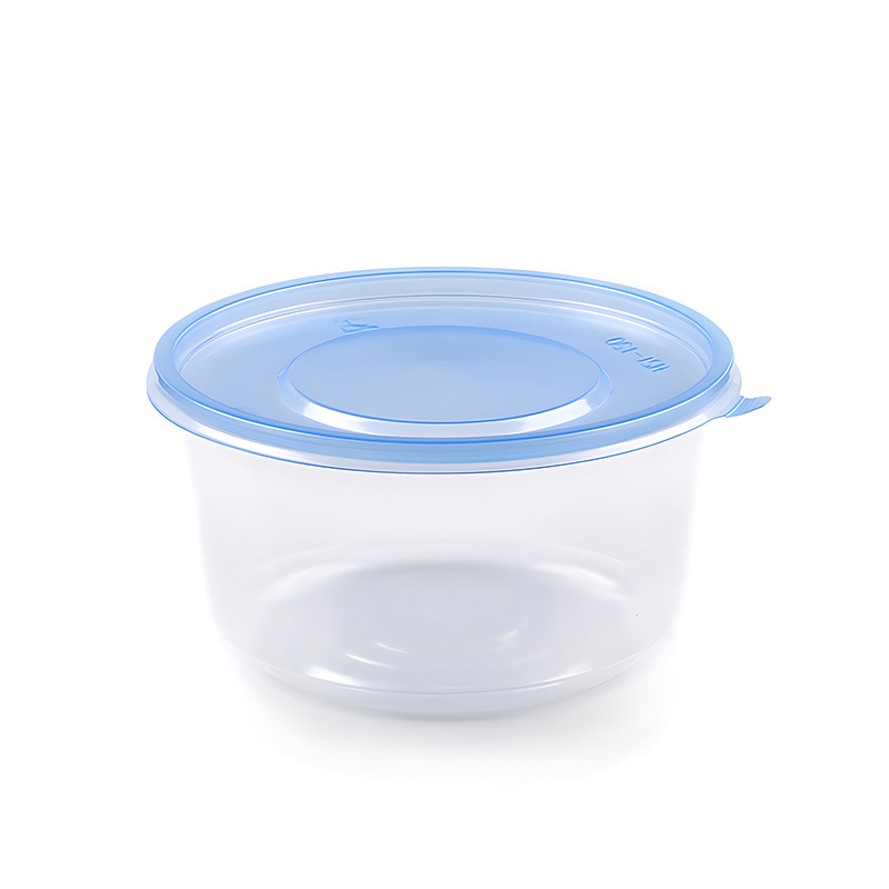 Caja de comidas desechable redonda con cubierta tazón de sopa de grado alimenticio resistente a altas temperaturas puede calentarse por microondas caja de embalaje para llevar 1000ml image 5