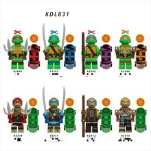 外贸货品KDL831动漫系列忍者神龟益智拼装积木玩具袋装
