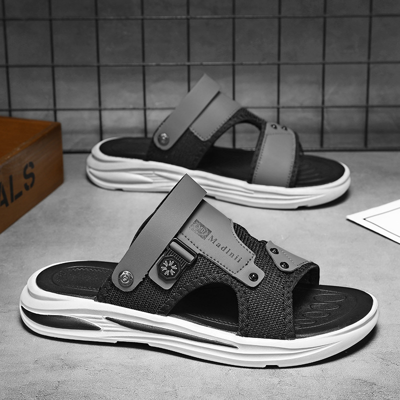 2024 sandalias de hombre suaves moda de verano casual juvenil coreano zapatos de playa de dos image 4