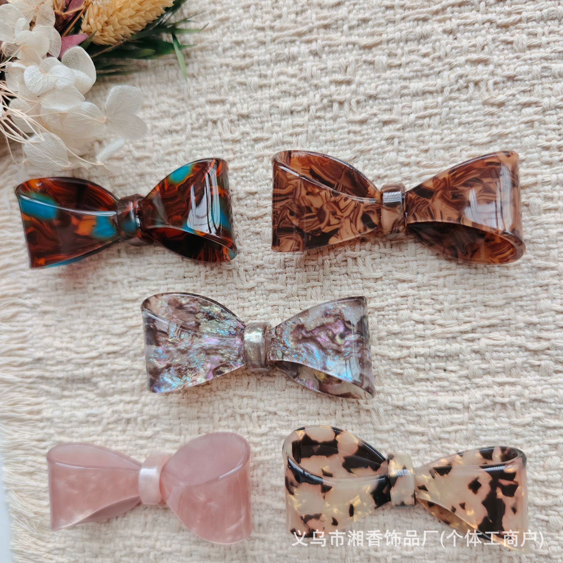 Retro de alto nivel estampado leopardo arco boca de pato clip borde acido diy accesorios de joyería image 5