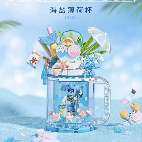 LOZ Smart Micro Particle Building Blocks Summer Ice Cream Flowing Sand Cup Series DIY Assembly Cute Educational Model for Girls