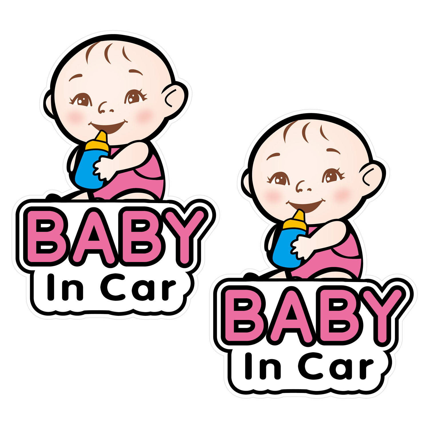 Nuevo bebé en coche pegatinas de coche de bebé sin pegamento Amazon transfronterizo de comercio electrónico Venta caliente suministros de automóviles image 1