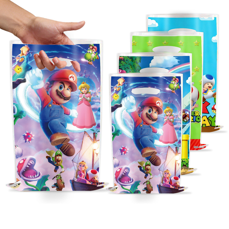 Cross-Border Mario Cartoon Super Mario Theme Party Decorations Disposable Pe Gift Bags Candy Return Gift Bags Cross-Border Mario Cartoon Super Mario Theme Party Decorations Disposable Pe Gift Bags Candy Return Gift Bags