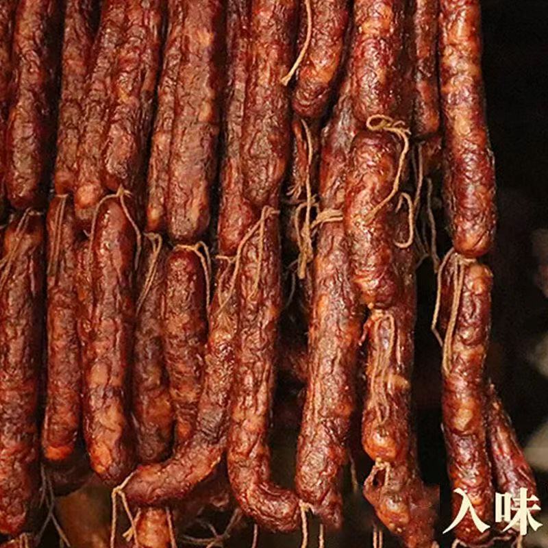 麻辣香肠腊肠四川风味农家非烟熏香辣特产风干辣肠腊肉批发商用