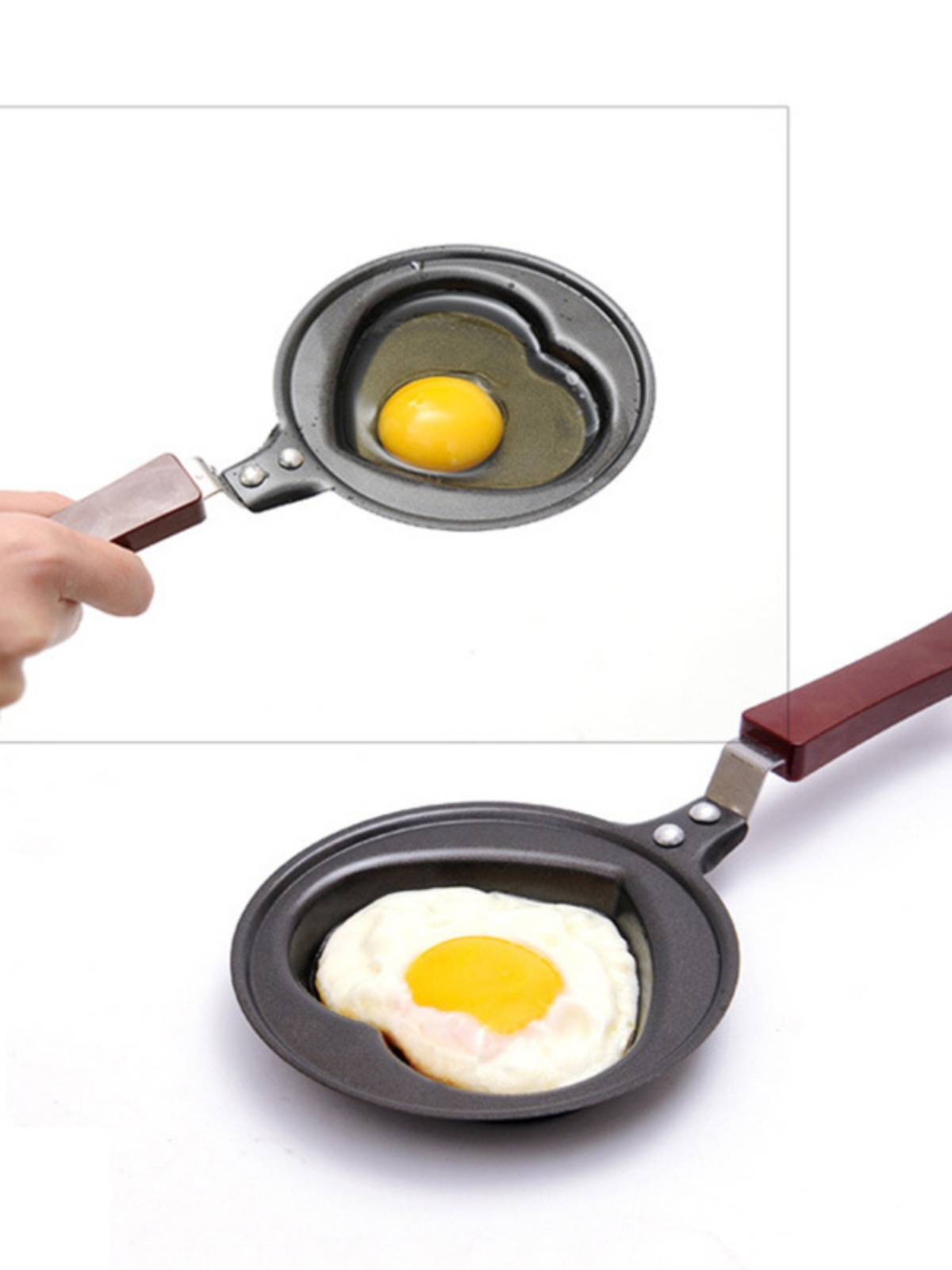 Breakfast Heart Omelette Pan Kitchen Mini Household Heart-Shaped Non-Stick Pan Kidsren's Creative Mold 12cm Frying Pan