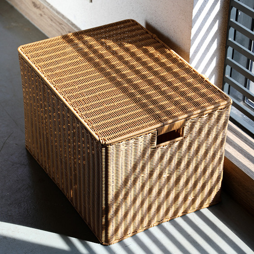 Nordic style extra large imitation rattan storage box box basket household clothes box moving storage artifact with lid