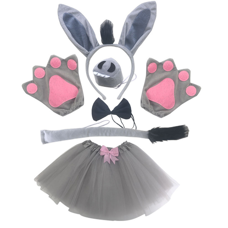 Espectáculo de jardín de infantes de Halloween tocado pequeño burro diadema fuente transfronteriza fiesta de baile juego de rol diadema