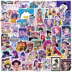 60张新款K-POP：猎魔女团贴纸DIY装饰水杯手机壳吉他防水跨境贴画