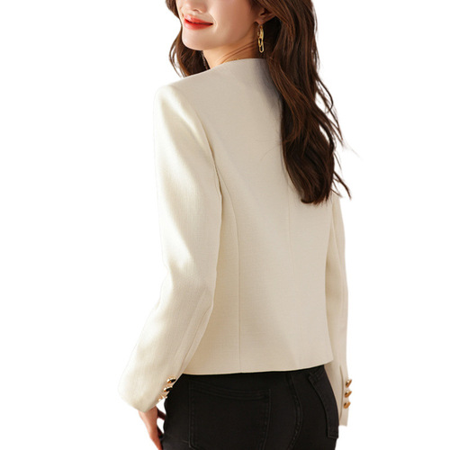 Women's Autumn/Winter 2025 Exquisite Style Suit Jacket Short Coat for Petite Figures - Spring/Fall