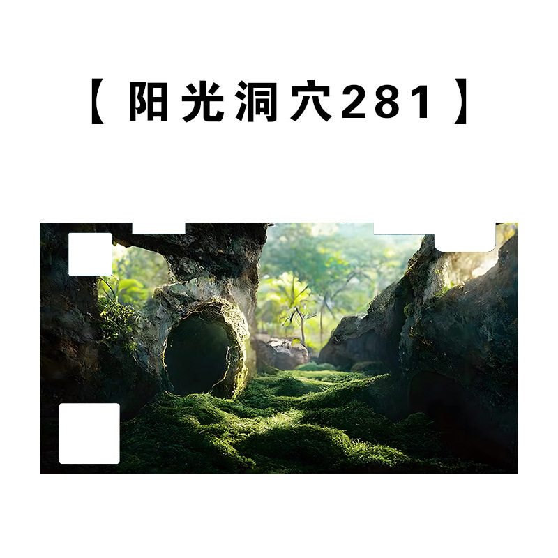 适用小米鱼缸背景板风景造景装饰阳光海底系列鱼缸墙防水环保高清|undefined