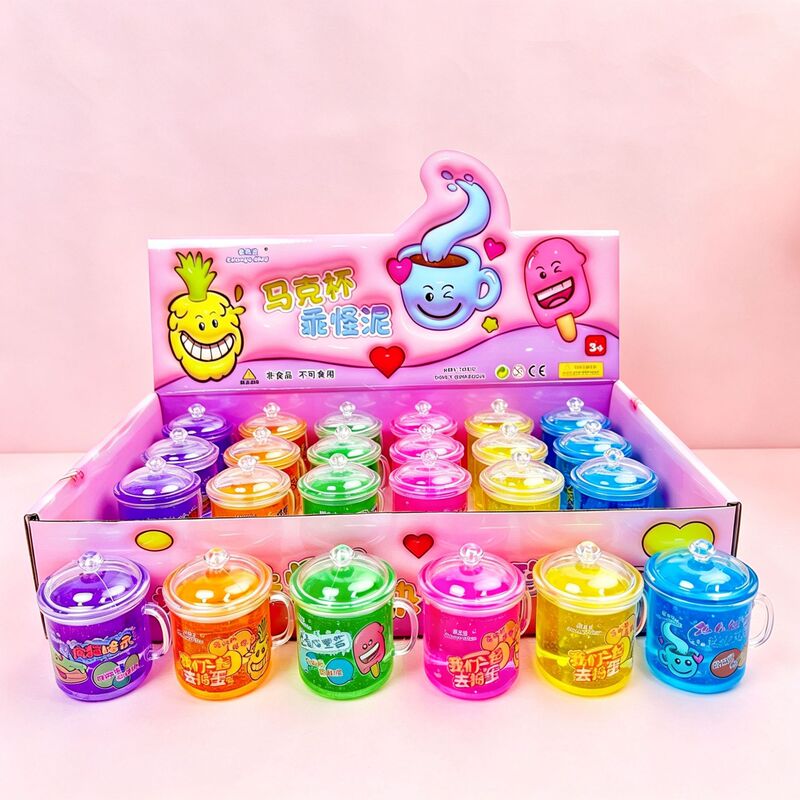 Crystal slime in a mug, uniquely shaped, stretchable, and non-sticky, perfect for DIY bubble milk toys for children Crystal slime in a mug, uniquely shaped, stretchable, and non-sticky, perfect for DIY bubble milk toys for children