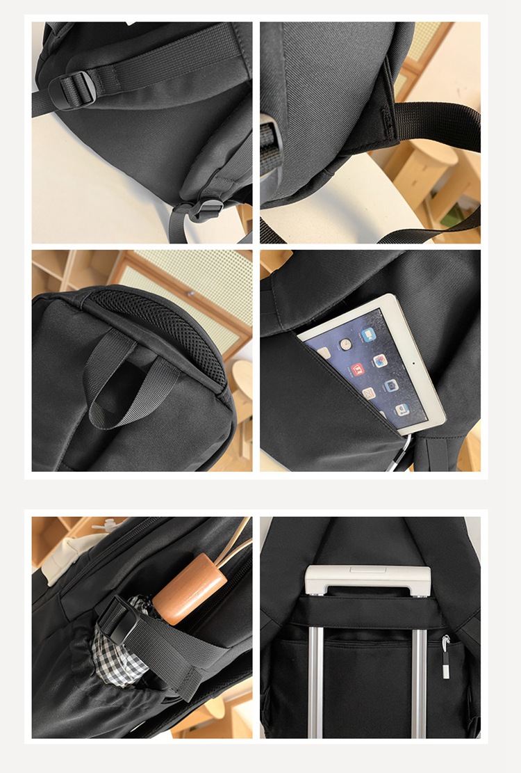 Kids Backpacks New Ins College Style Large Capacity Schoolbag Backpack Solid Color Value Student Bag_voghion.com